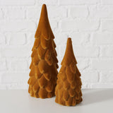 Boltze home beeld kerstboom bruin 2-delig fluweel