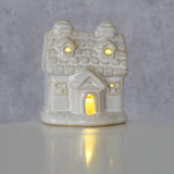 Boltze home deco huis cristo steen met led h7cm wit