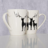 Boltze home beker rendier h10,5cm zwart-wit