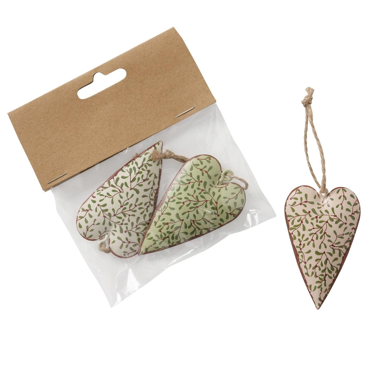 Boltze home hanger hart mistletoe zakje a 3 stuks