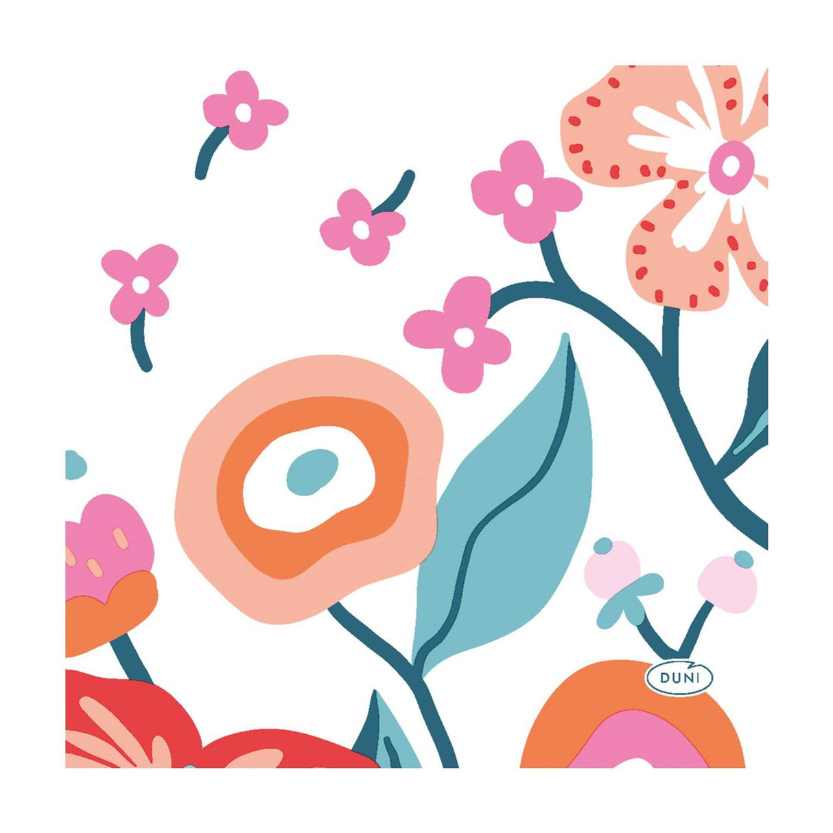 Serviete Duni vibrant bloom 24x24 cm | 12 kosov