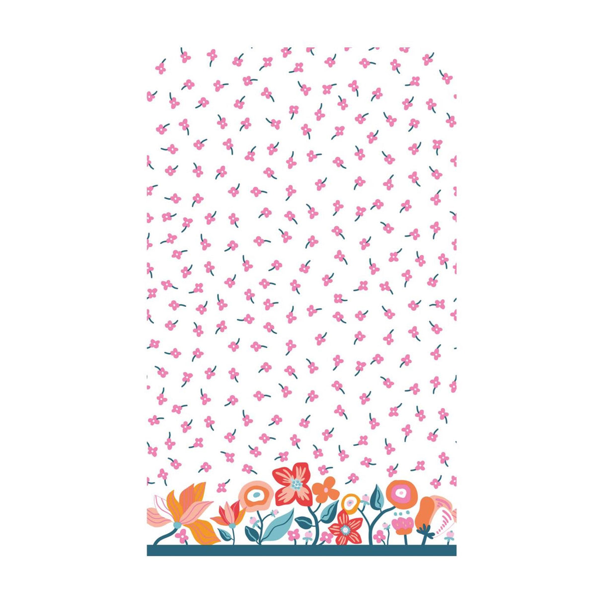 Duni tafellaken vibrant bloom 138x220