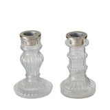 Boltze home kandelaar glas transparant h11,5cm