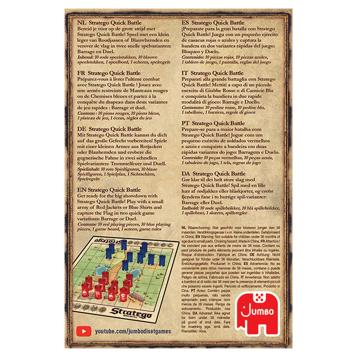 Jumbo Stratego Battle Board Game