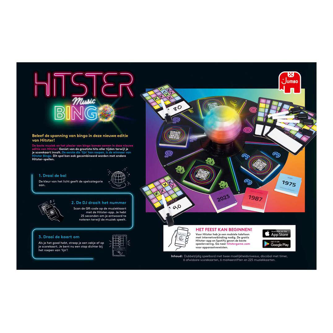 Jumbo hitster bingo board game