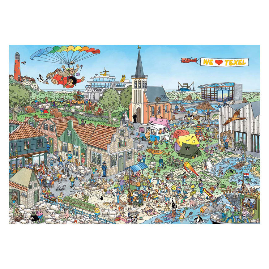 Jumbo jan van haasteren legpuzzel - rondje texel, 1000st.