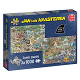 Jumbo Jan van Haasteren sestavljanka - 2v1 safari nevihta, 2x1000 kos.