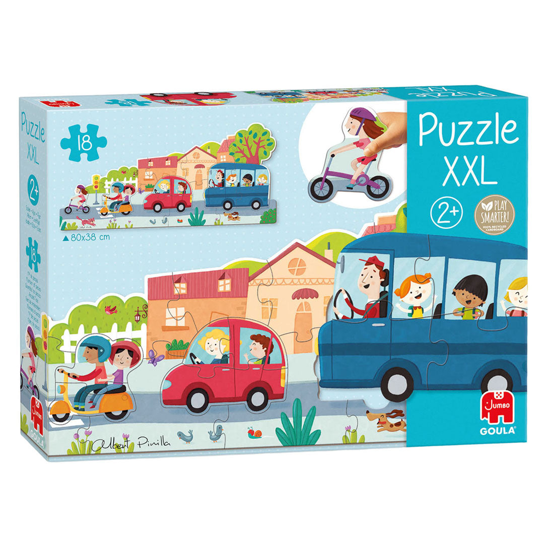 Goula Jumbo Puzzle XXL Vehicles - 18 pcs.