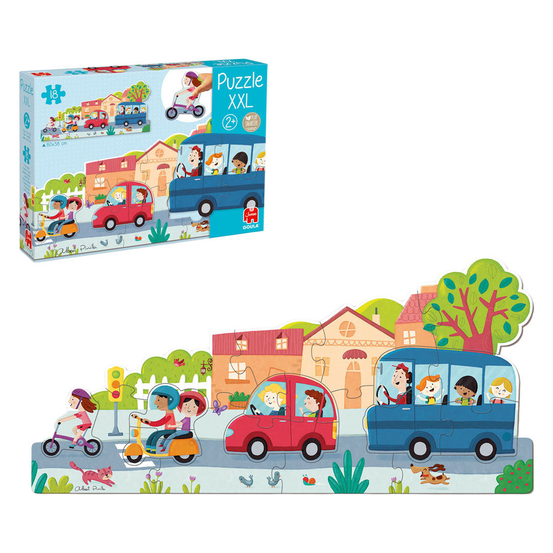 Goula Jumbo Puzzle XXL Vehicles - 18 pcs.