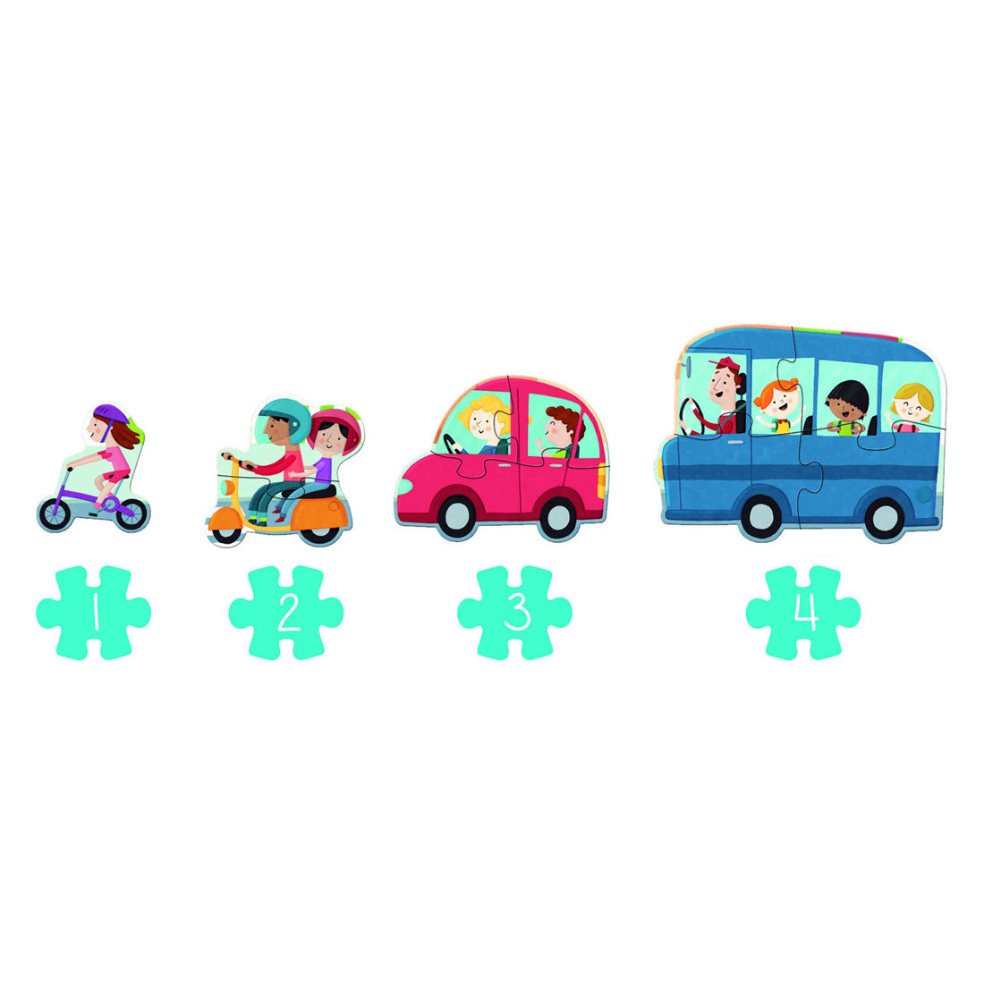 Goula Jumbo Puzzle XXL Vehicles - 18 pcs.