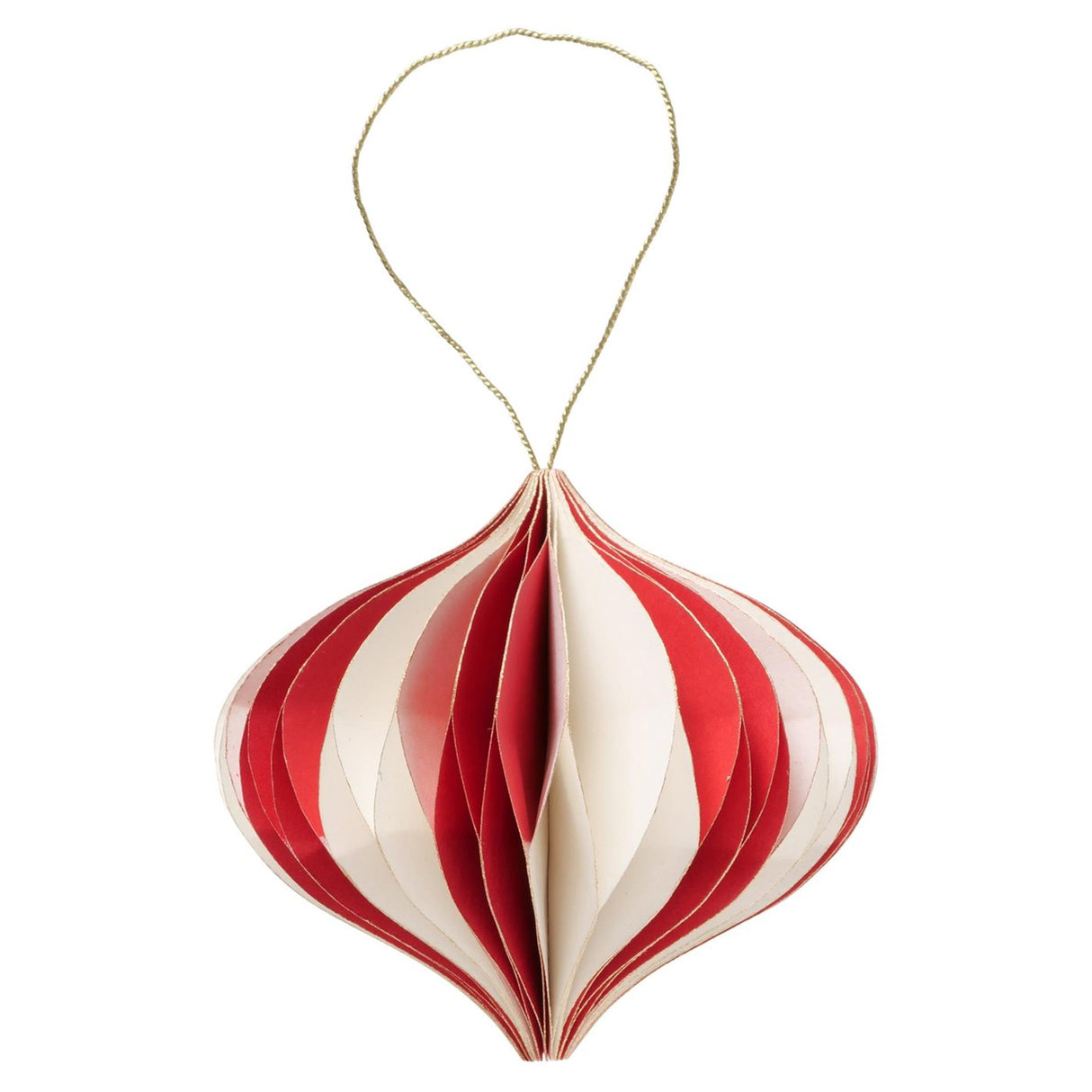 Boltze home kerstbal yorki ovaal ø10cm rood wit papi