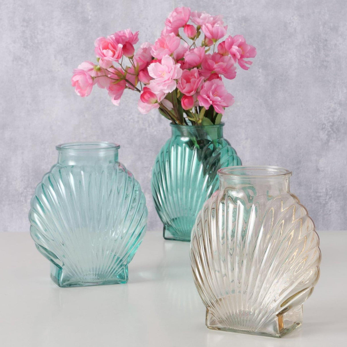 Boltze home vaas coqua glas 16x10x18cm