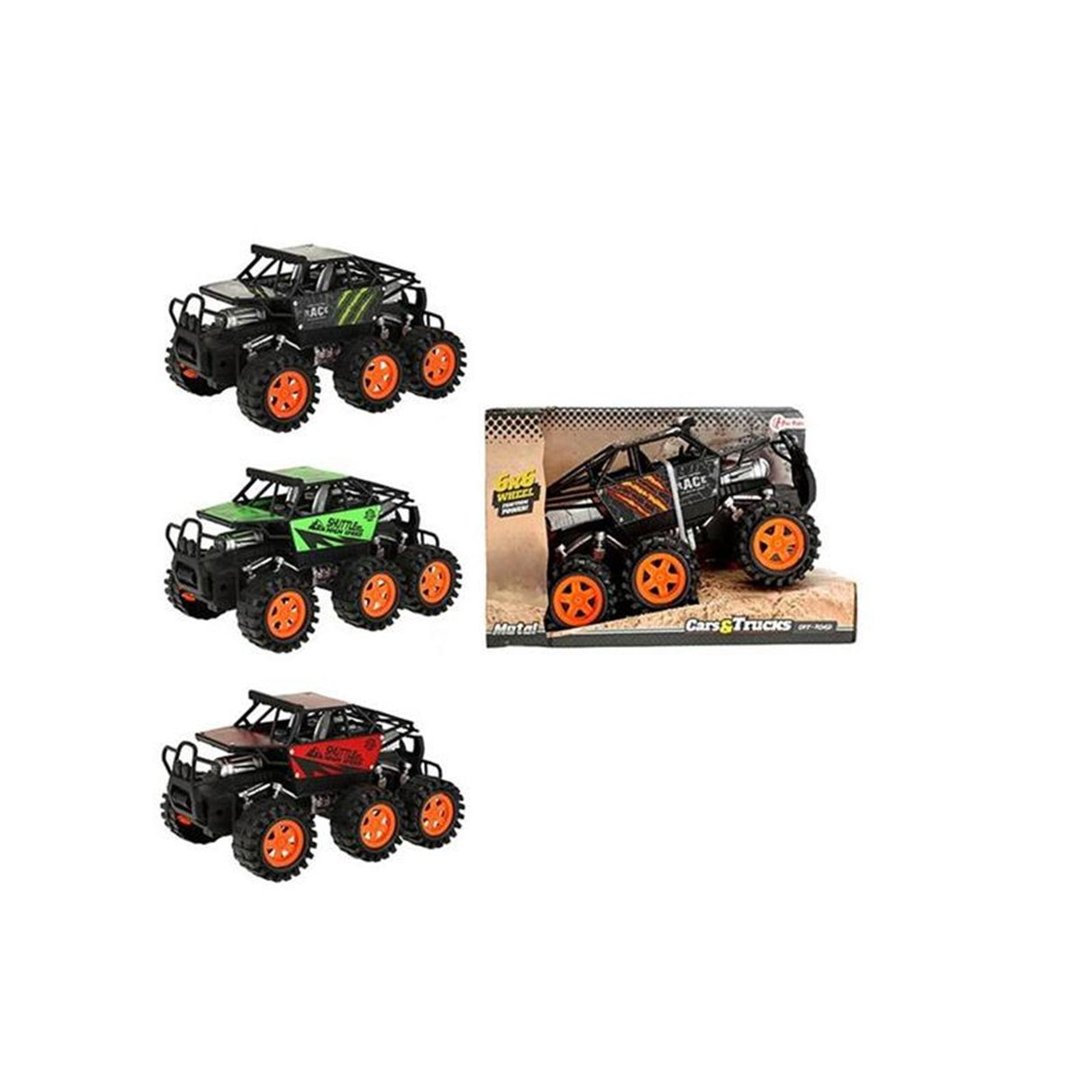 Toi-toys toi toys monster truck 6 wielen frictie