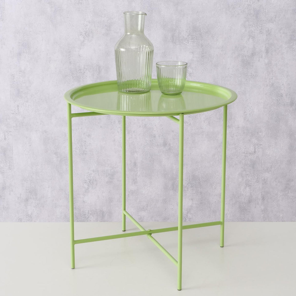 Boltze mesa bandeja para casa metal verde