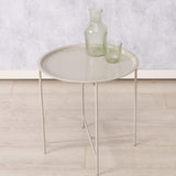 Boltze mesa bandeja para casa metal bege