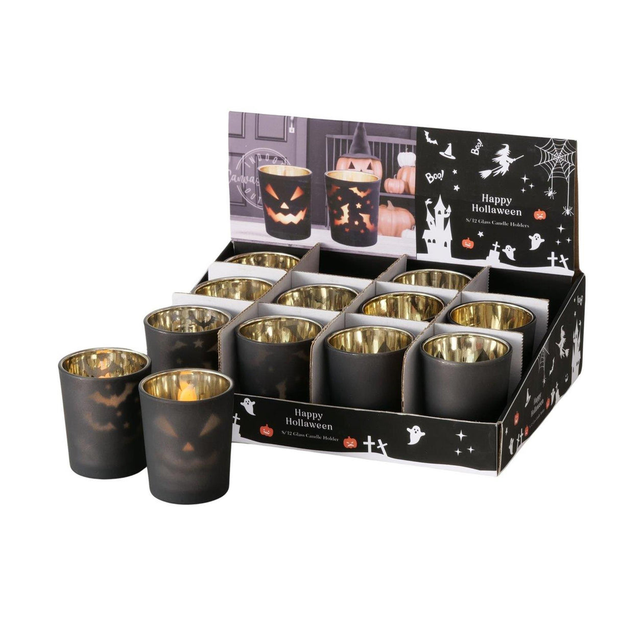 Boltze home boltze theelichthouder halloweeny ø5,5cm