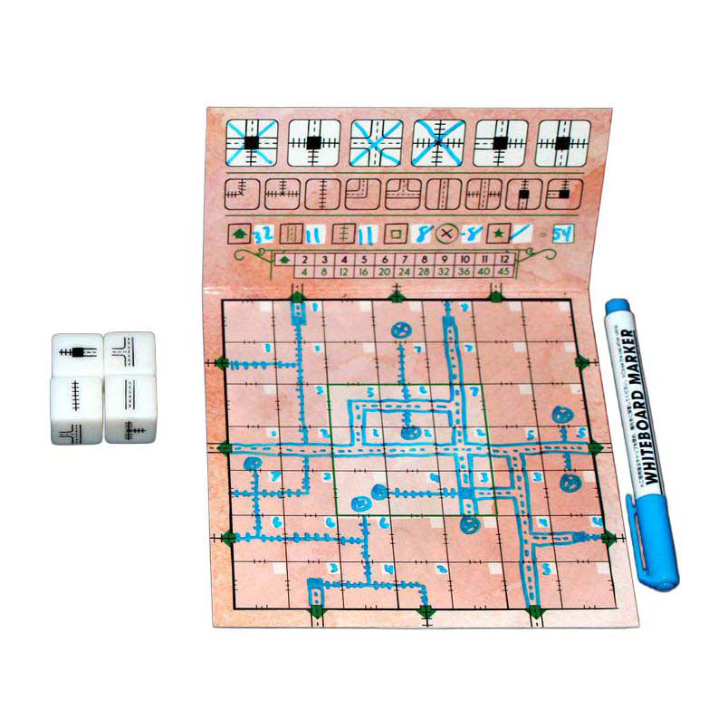 White goblin games railroad ink - vuurrode versie dobbelspel