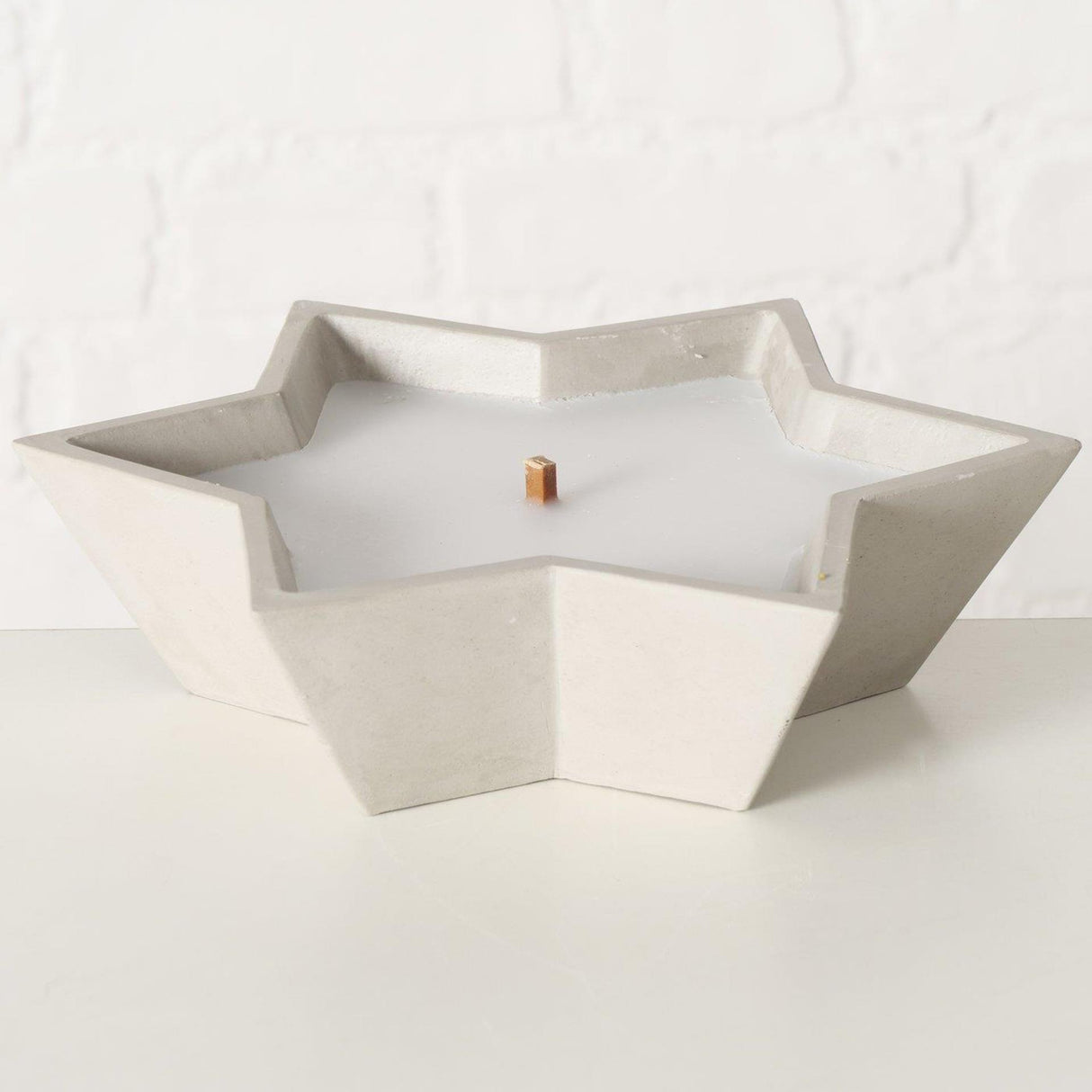 Boltze home kaarsenpot ster ø14xh5cm