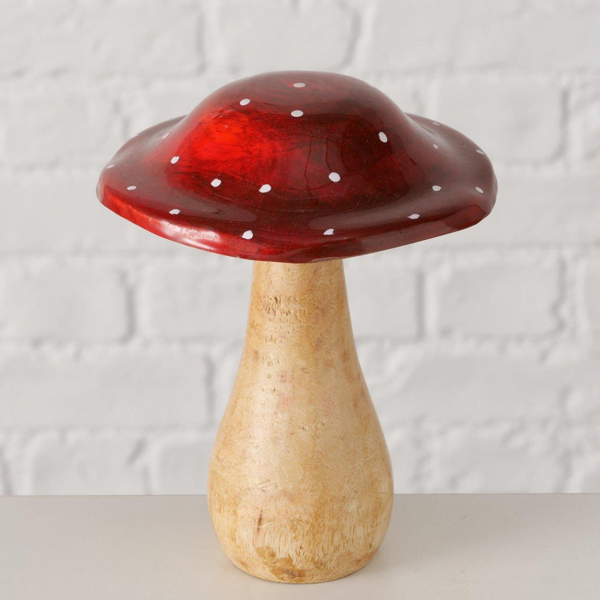 Boltze home paddenstoel hout 13x15cm