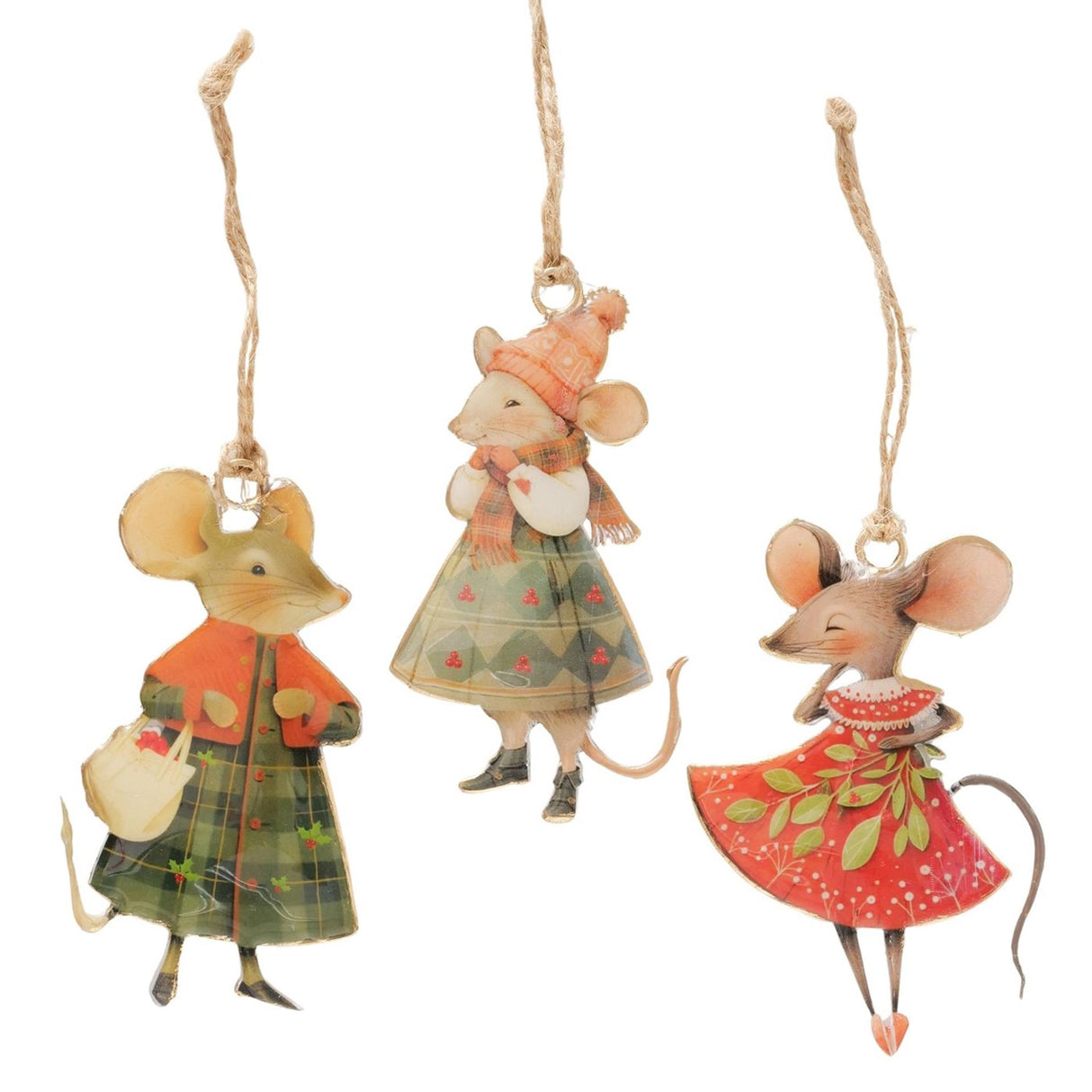 Boltze home kersthanger muis 6,5x10,3cm