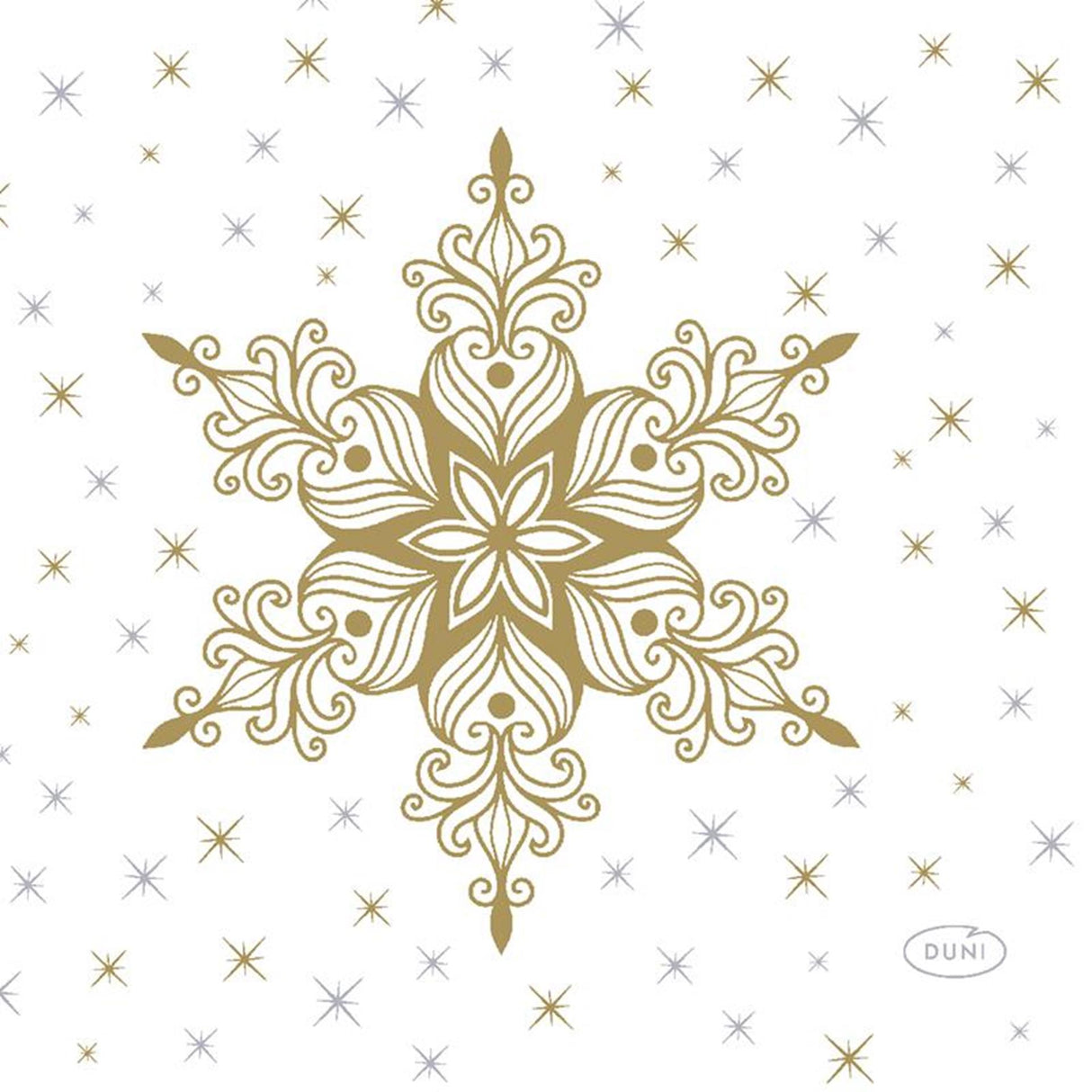 Duni Servietten Schneesterne weiß 24x24cm