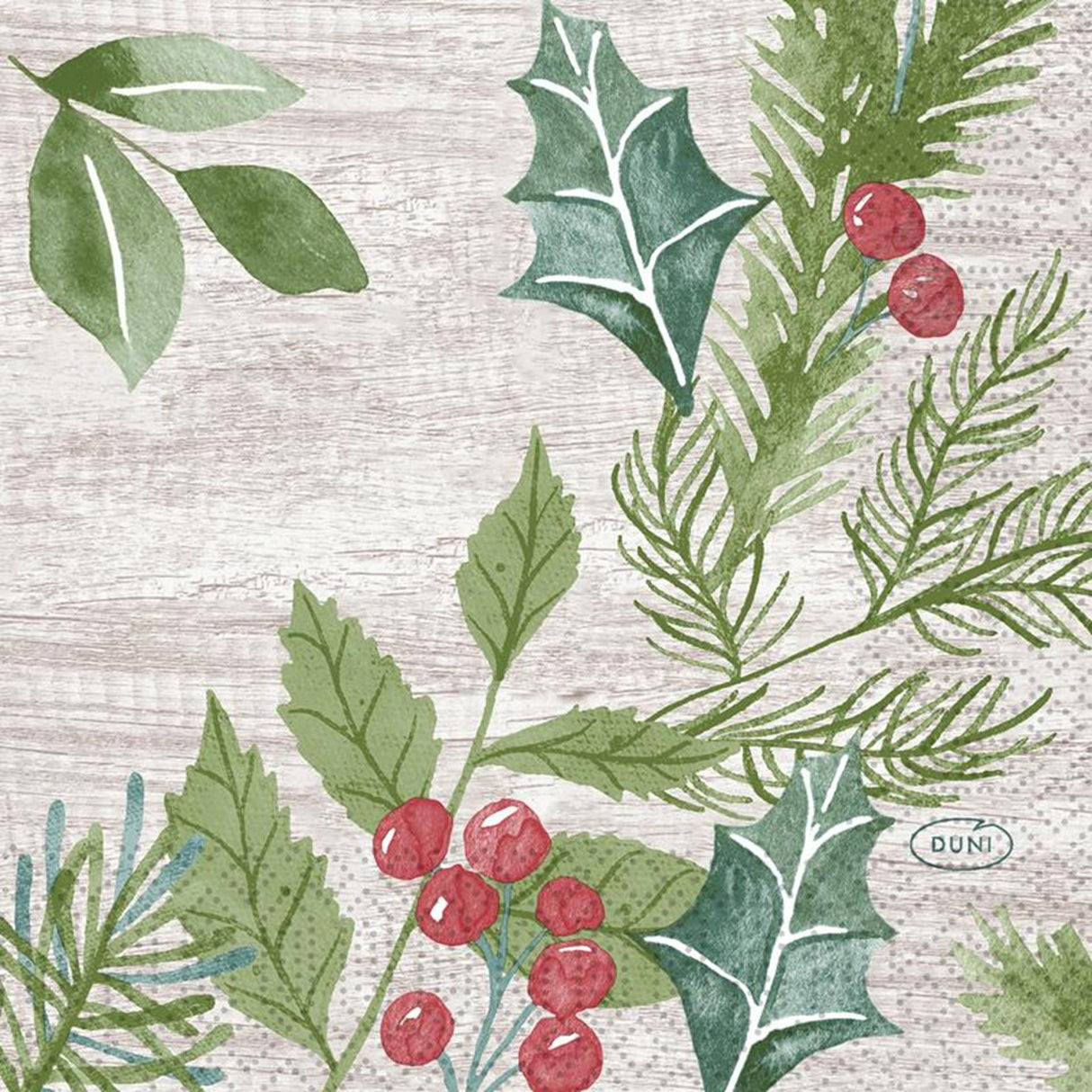 Duni servetten winter greenery 24x24cm