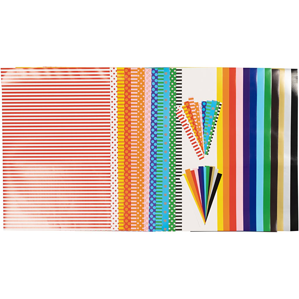Creativ company glossy paper, sheet 32x40 cm, 80 gr, 1 set
