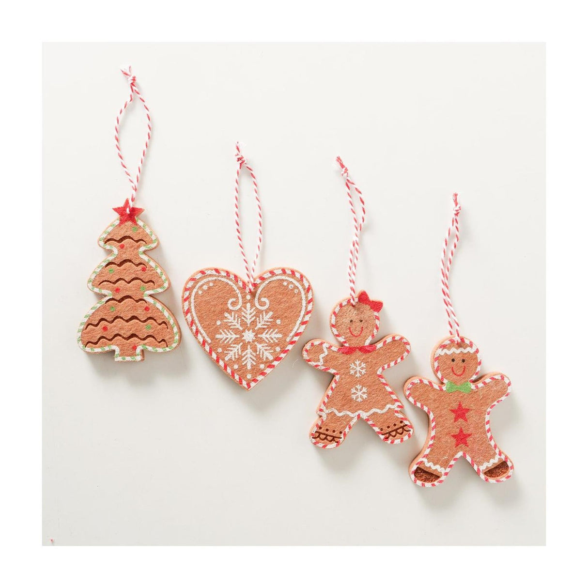 Boltze home kersthanger peperkoekmannetje set a 4