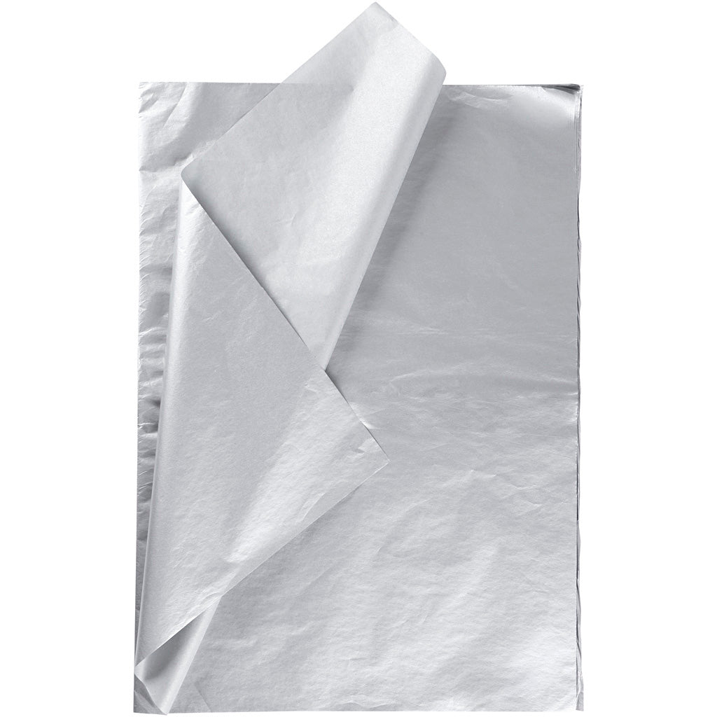 Creativ company tissue paper, sheet 50x70 cm, 14 gr, silver, 25 sheets 1 box