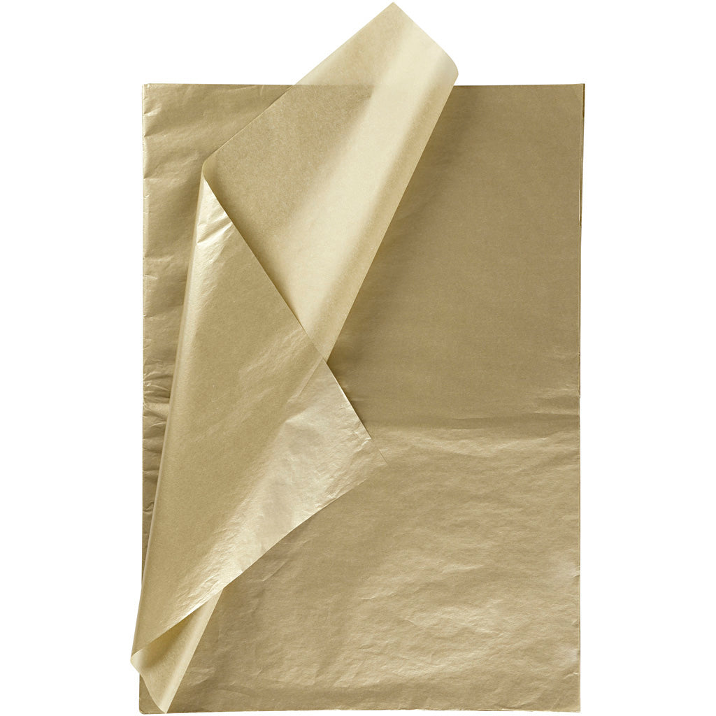 Creativ company tissue paper, sheet 50x70 cm, 17 gr, gold, 25 sheets 1 box