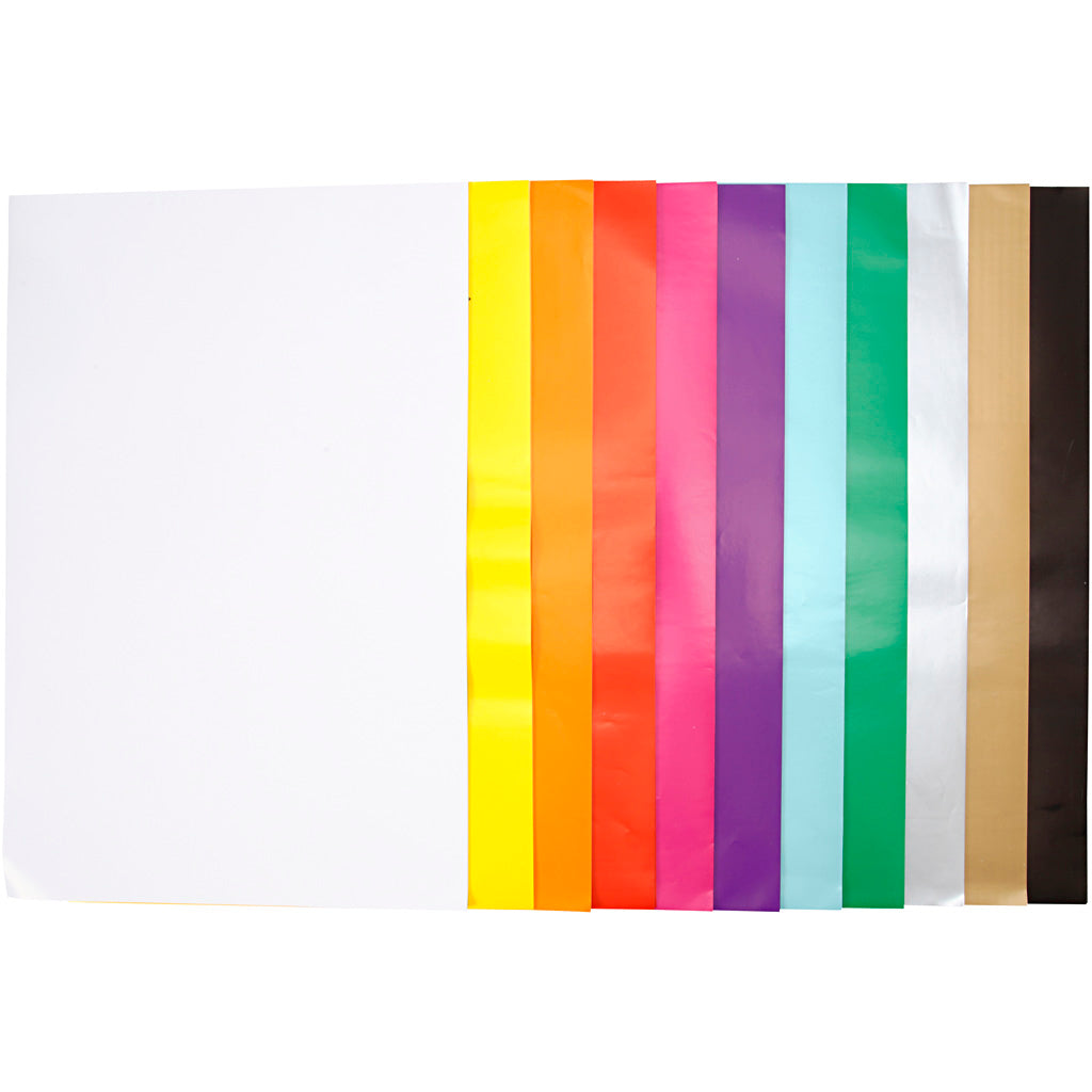 Creativ company glanspapier, vel 32x48 cm, 80 gr, diverse kleuren, 11x25 vel 1 doos