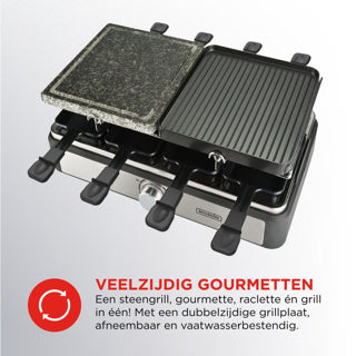 Bourgini Gourmet Raclette Stone Grill 8p