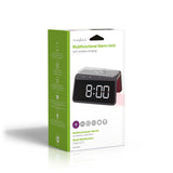 Nedis alarm clock with wireless charger