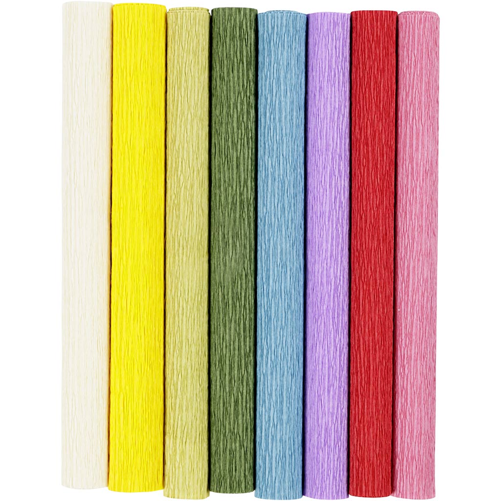 Crep paper standard colors, 8 sheets