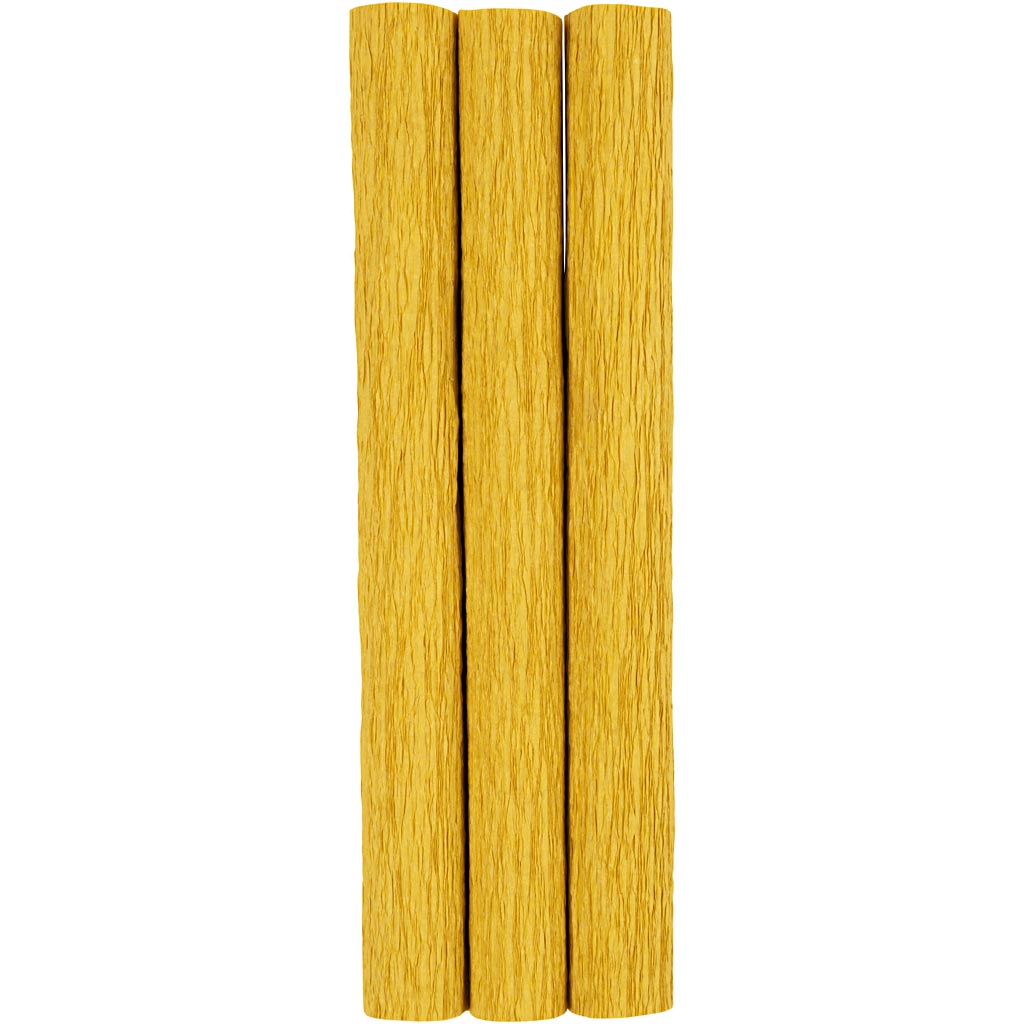 Creativ company crêpepapier, vel 25x60 cm, crêpe-verhouding: 180%, 105 gr, curry, 3 vel 1 doos