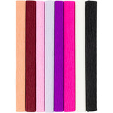 Creativ company crepe paper, sheet 25x60 cm, crepe ratio: 180%, 105 gr, purple pink harmony, 8 sheets 1 box