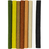 Creativ company crepe paper, sheet 25x60 cm, crepe ratio: 180%, 105 gr, natural, 8 sheets 1 box