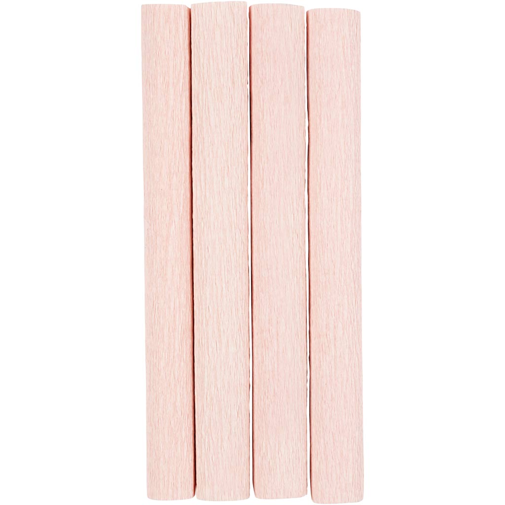 Creativ company crepe paper, sheet 25x60 cm, crepe ratio: 180%, 105 gr, light pink, 4 sheets 1 box