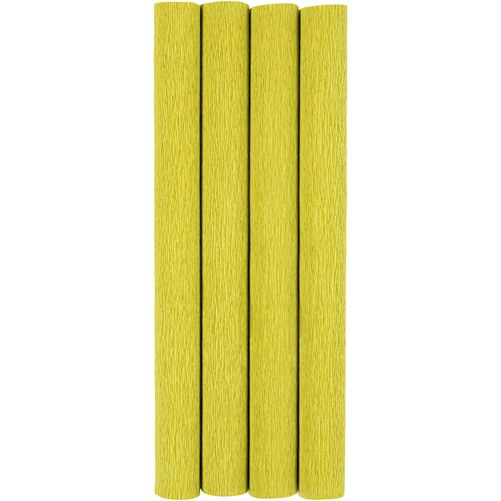 Creativ company crepe paper, sheet 25x60 cm, crepe ratio: 180%, 105 gr, light green, 4 sheets 1 box