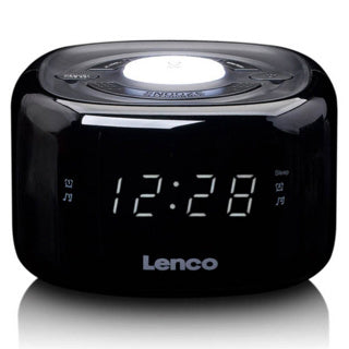 Lenco FM klokkeradio med nattlampe