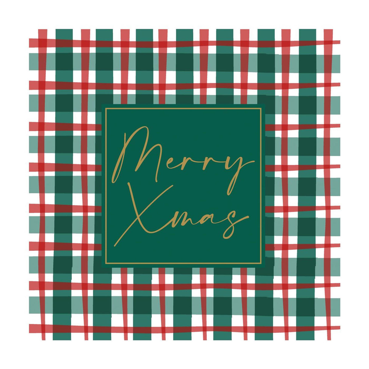 Duni servetten xmas check 33x33cm