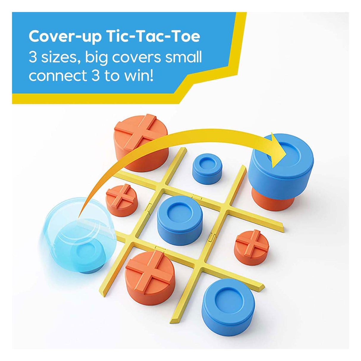Giiker tic-tac-toe varžtų žaidimas – geltona