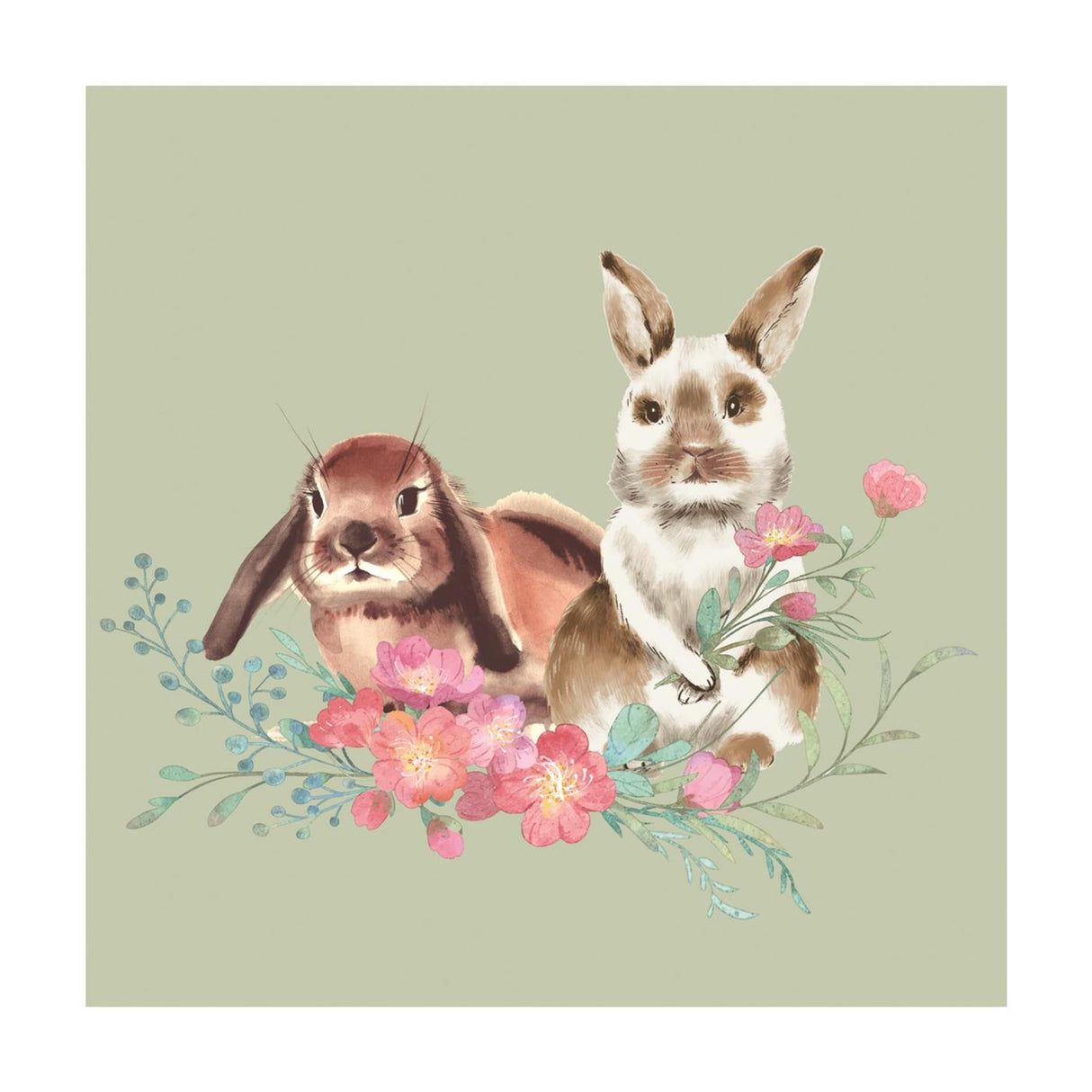 Duni napkins Misty Easter 33cm