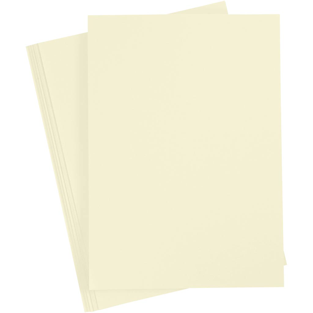 Creativ company cardboard, A4, sheet 210x297 mm, 210 gr, pastel yellow, 10 sheets 1 box