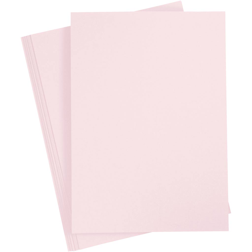 Creativ company cardboard, A4, sheet 210x297 mm, 210 gr, light pink, 10 sheets 1 box