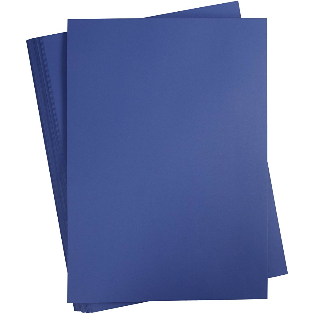 Creativ company gekleurd karton, a2, vel 420x594 mm, 180 gr, donkerblauw, 100 vel 1 doos