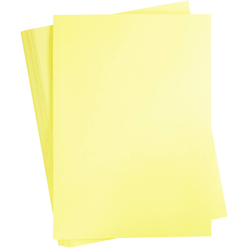 Creativ company gekleurd karton, a2, vel 420x594 mm, 180 gr, lichtgeel, 100 vel 1 doos