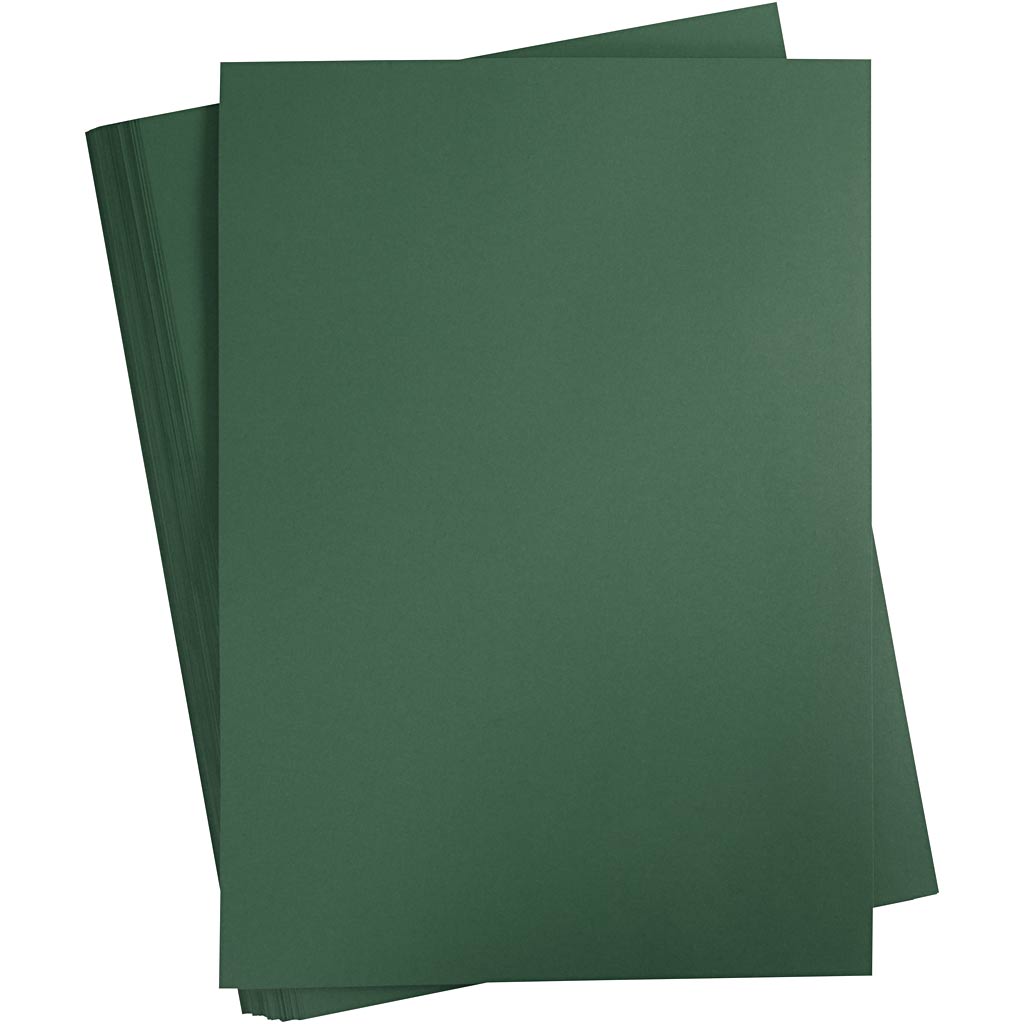 Creativ company gekleurd karton, a2, vel 420x594 mm, 180 gr, donkergroen, 100 vel 1 doos