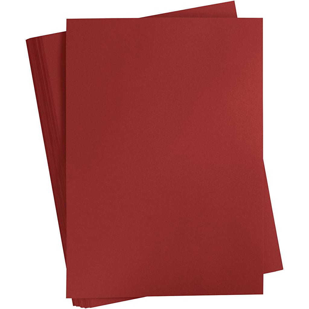 Creativ company gekleurd karton, a2, vel 420x594 mm, 180 gr, donkerrood, 100 vel 1 doos