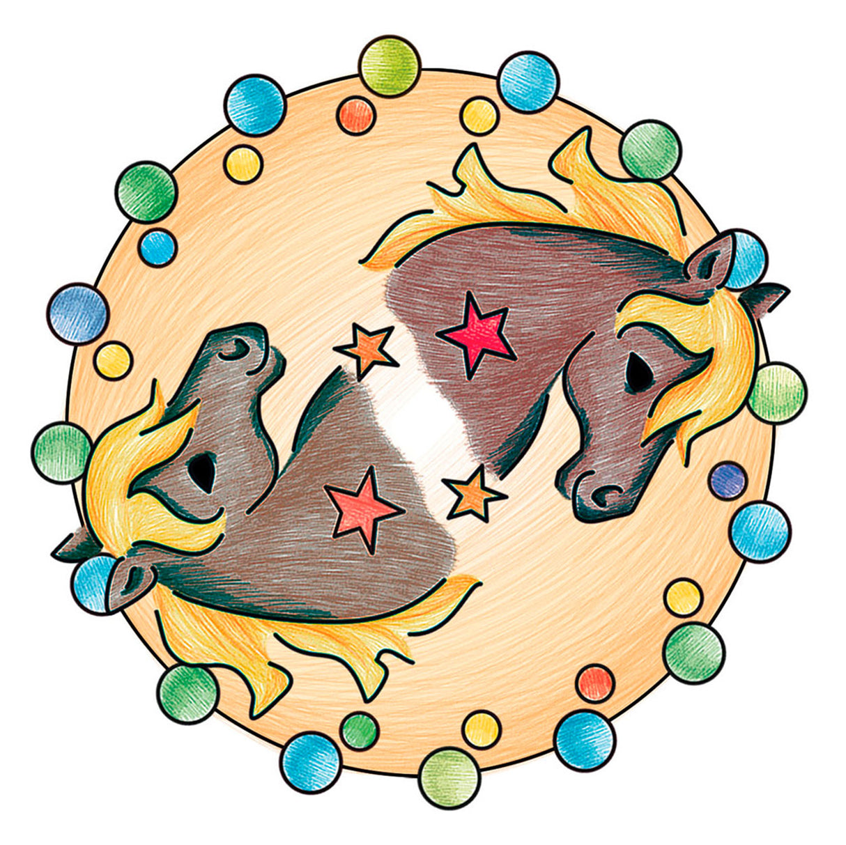 Mini diseñador de mandala - caballos